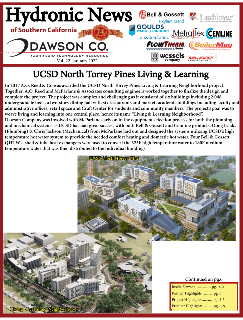 Newsletter UCSD Torrey Pines Hydronic Jan 2022